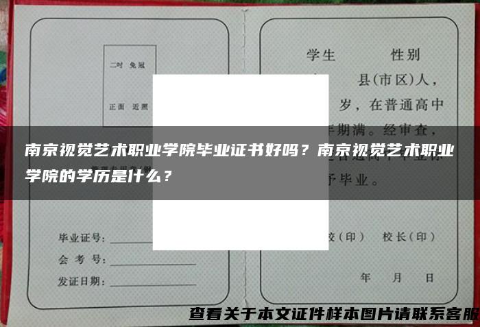南京視覺藝術職業學院畢業證書好嗎？南京視覺藝術職業學院的學歷是什么？