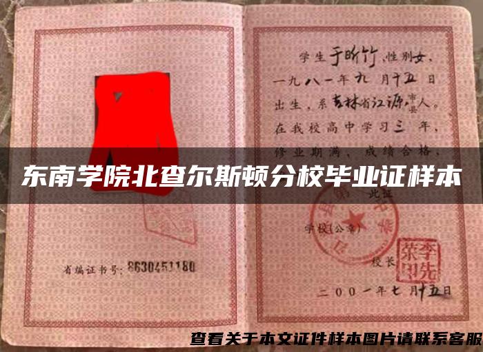 東南學院北查爾斯頓分校畢業證樣本