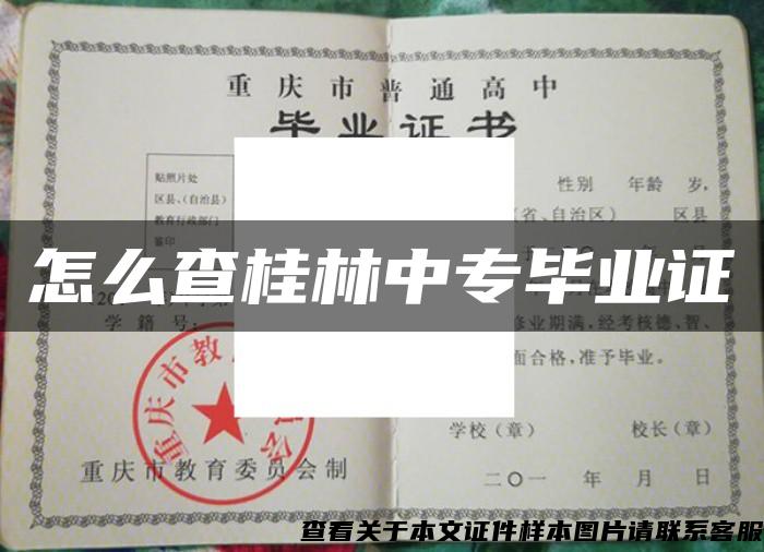 怎么查桂林中專畢業證