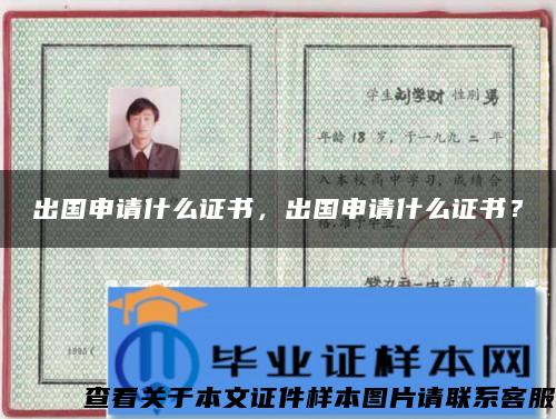 出國申請什么證書，出國申請什么證書？