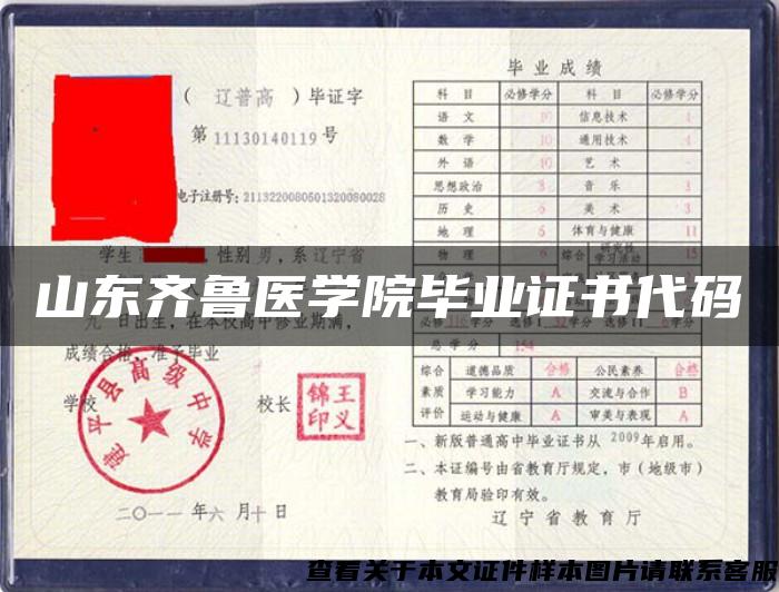 山東齊魯醫學院畢業證書代碼