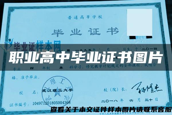 職業高中畢業證書圖片