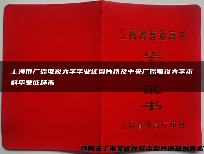 上海市廣播電視大學畢業證圖片以及中央廣播電視大學本科畢業證樣本