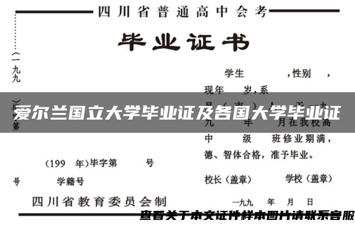 愛爾蘭國立大學畢業證及各國大學畢業證