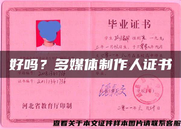 好嗎？多媒體制作人證書
