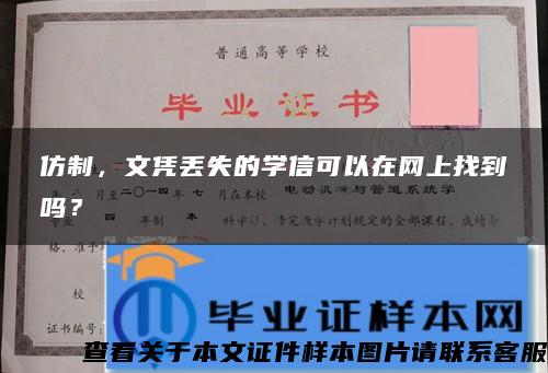 仿制，文憑丟失的學信可以在網上找到嗎？