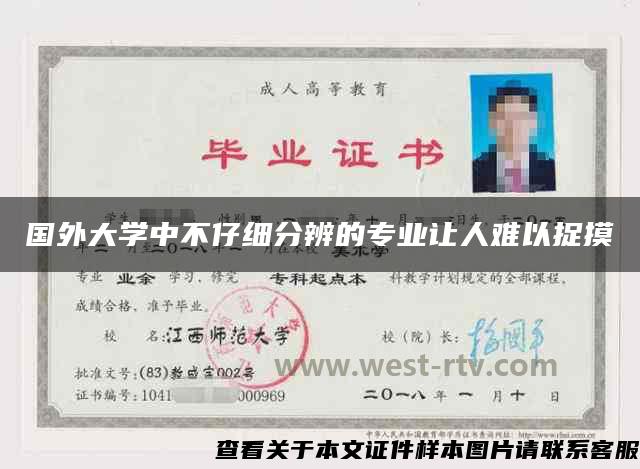 國外大學中不仔細分辨的專業讓人難以捉摸