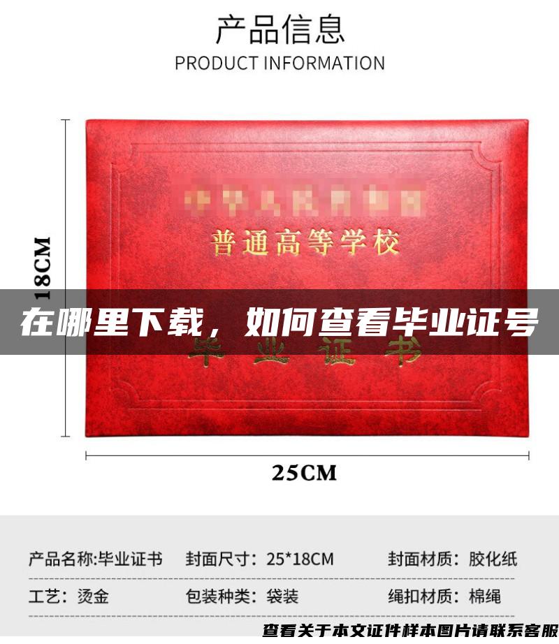 在哪里下載，如何查看畢業證號