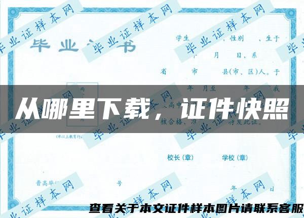 從哪里下載，證件快照
