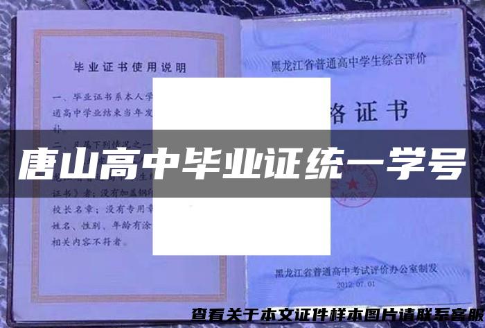 唐山高中畢業證統一學號