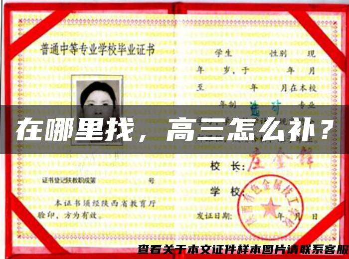 在哪里找，高三怎么補？