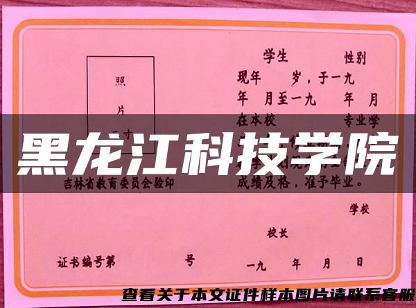 黑龍江科技學院