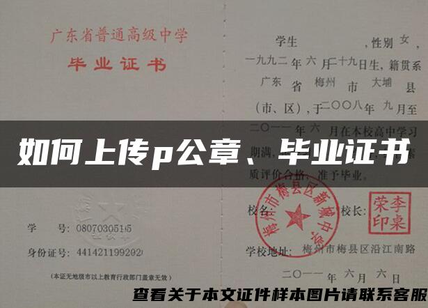 如何上傳p公章、畢業證書