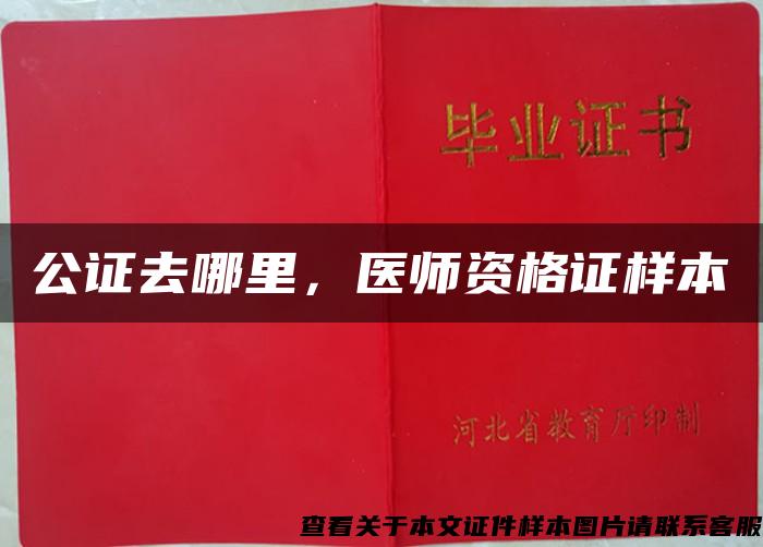公證去哪里，醫師資格證樣本