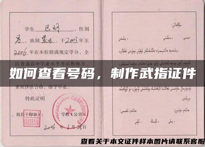 如何查看號碼，制作武指證件