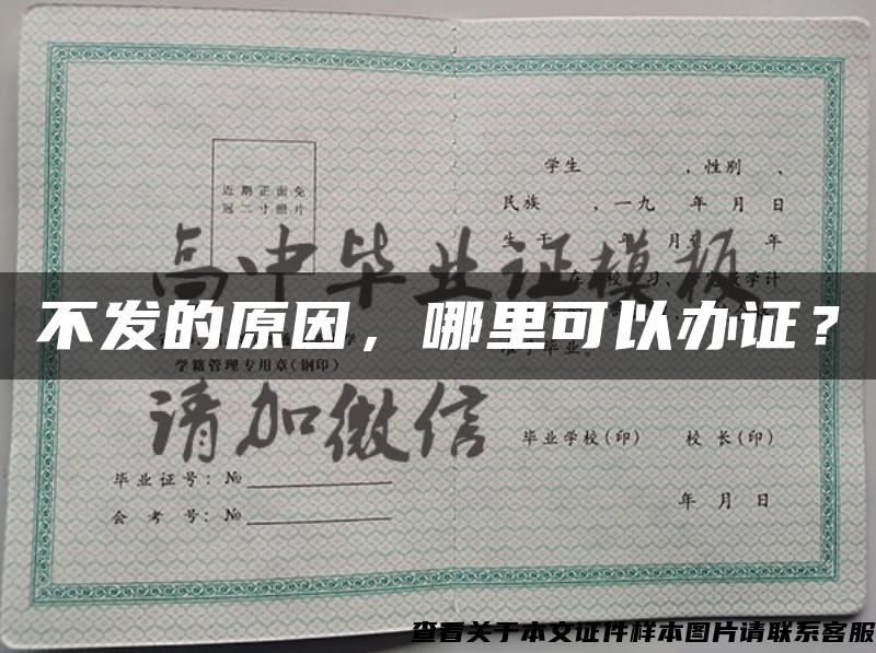 不發的原因，哪里可以辦證？