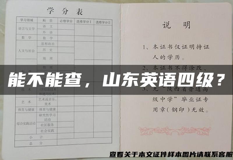 能不能查，山東英語四級？