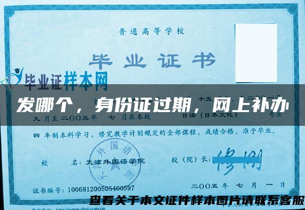發哪個，身份證過期，網上補辦