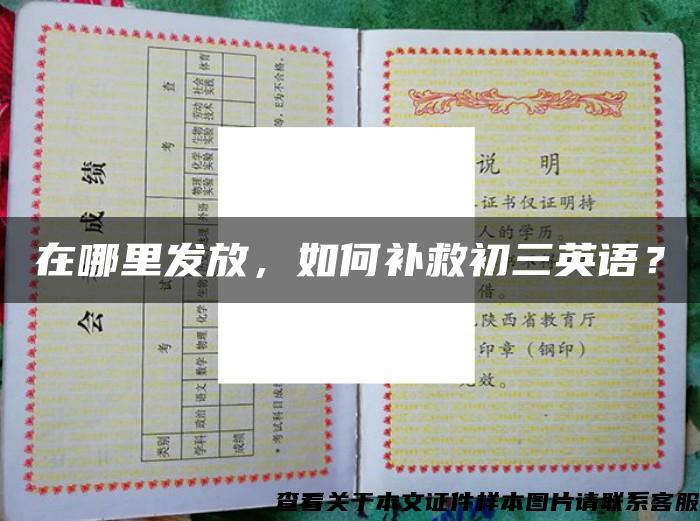 在哪里發放，如何補救初三英語？