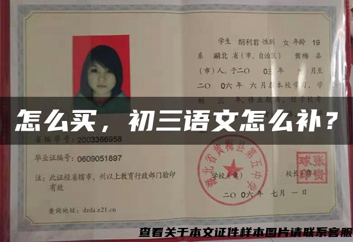 怎么買，初三語文怎么補？