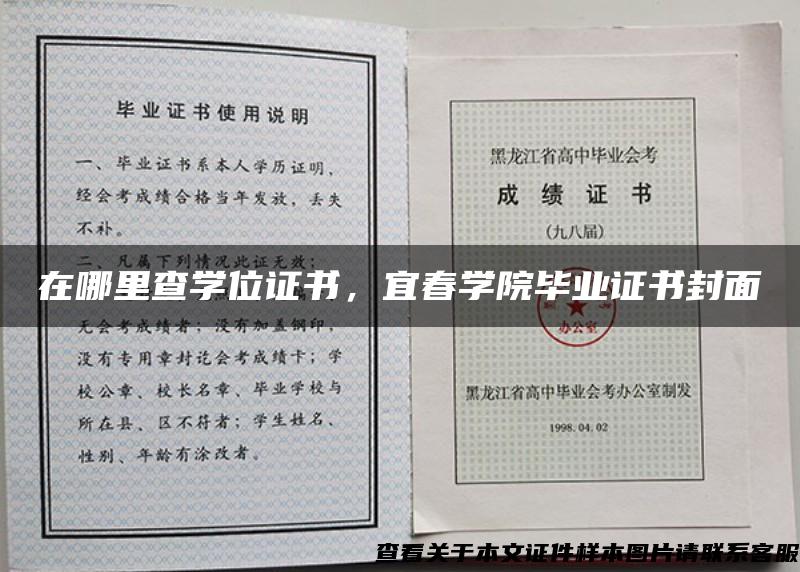 在哪里查學位證書，宜春學院畢業證書封面