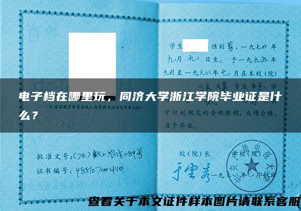 電子檔在哪里玩，同濟大學浙江學院畢業證是什么？