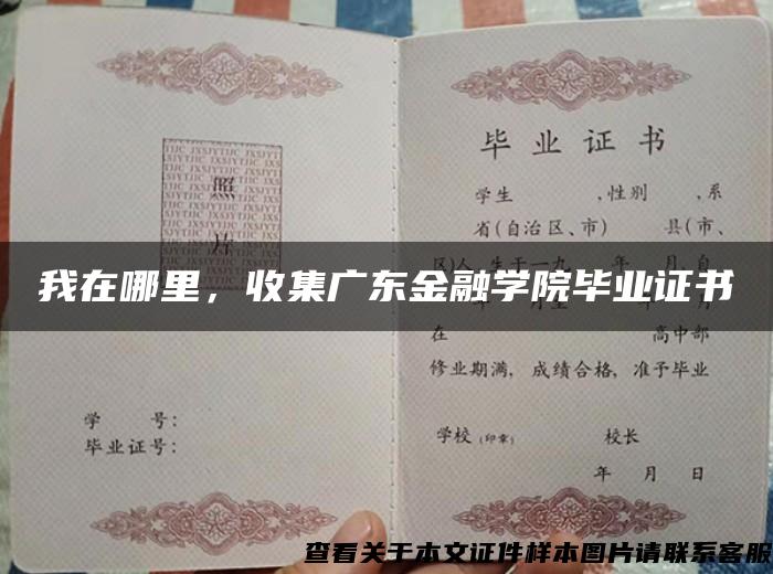 我在哪里，收集廣東金融學院畢業證書