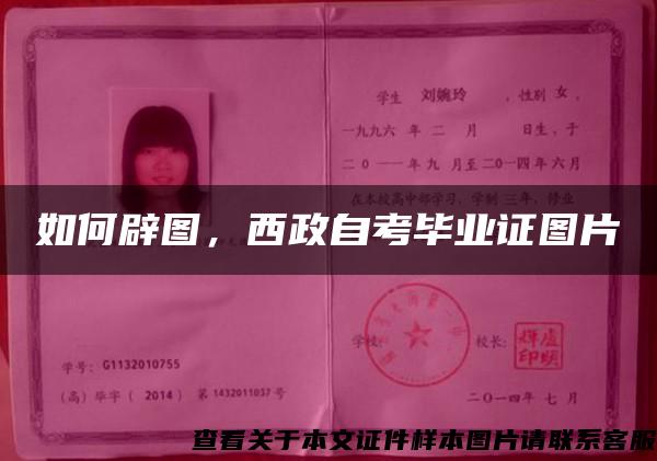如何辟圖，西政自考畢業證圖片