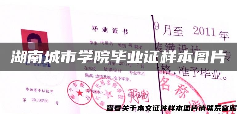 湖南城市學院畢業證樣本圖片