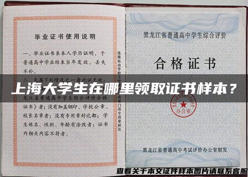 上海大學生在哪里領取證書樣本？