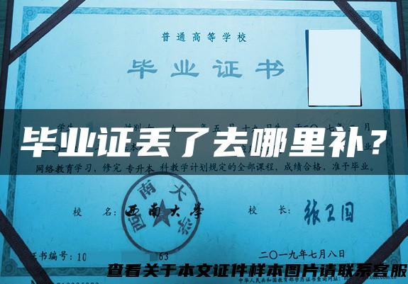 畢業證丟了去哪里補？