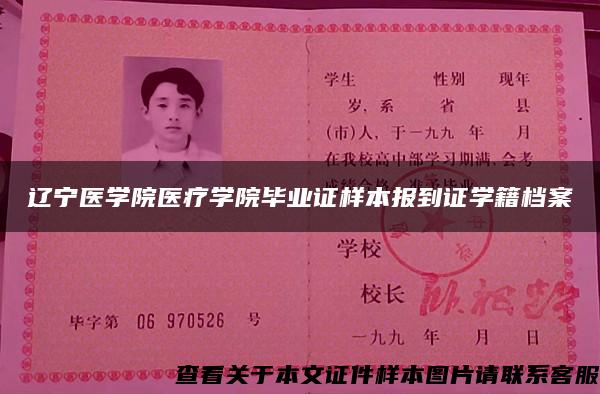 遼寧醫學院醫療學院畢業證樣本報到證學籍檔案