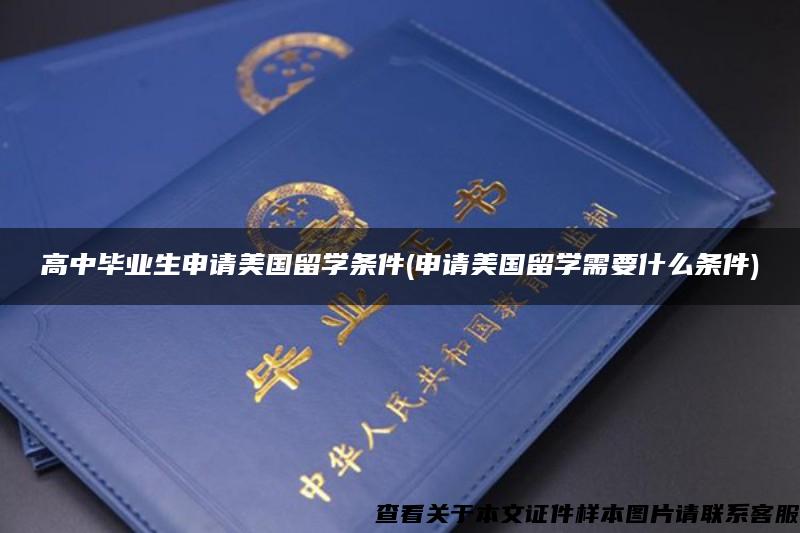 高中畢業生申請美國留學條件(申請美國留學需要什么條件)