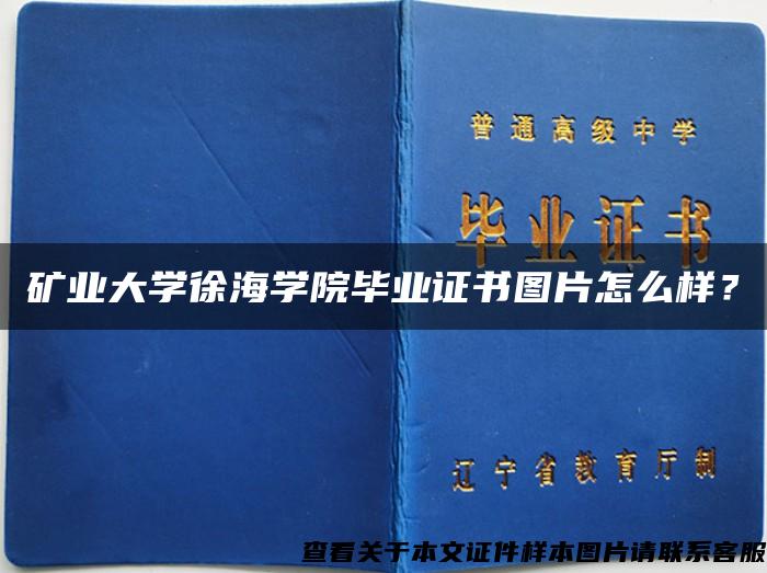 礦業大學徐海學院畢業證書圖片怎么樣？