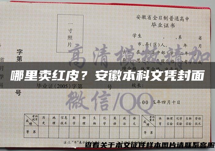 哪里賣紅皮？安徽本科文憑封面