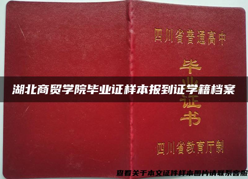 湖北商貿學院畢業證樣本報到證學籍檔案