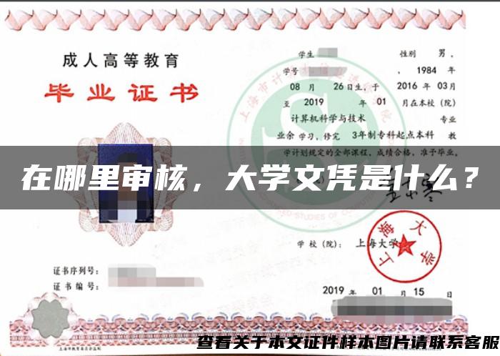 在哪里審核，大學文憑是什么？