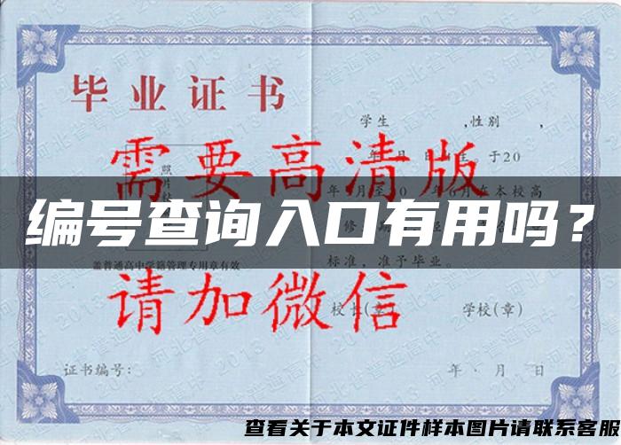 編號查詢入口有用嗎？