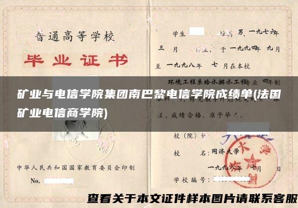 礦業與電信學院集團南巴黎電信學院成績單(法國礦業電信商學院)
