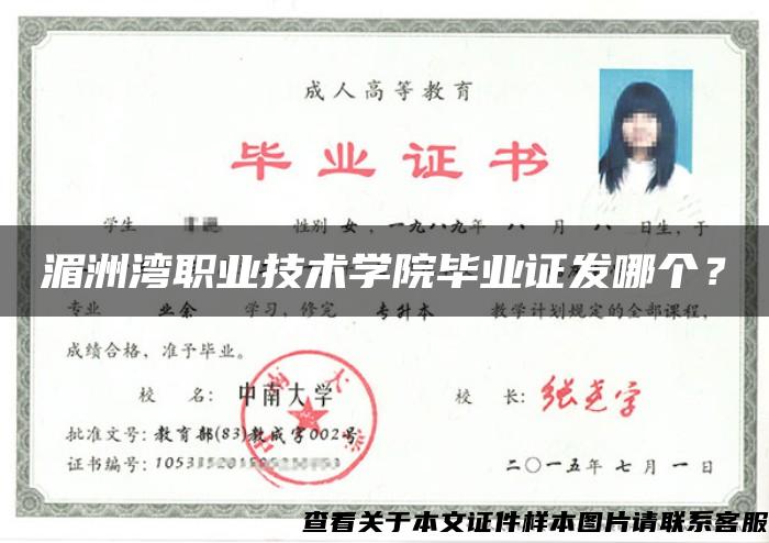 湄洲灣職業技術學院畢業證發哪個？
