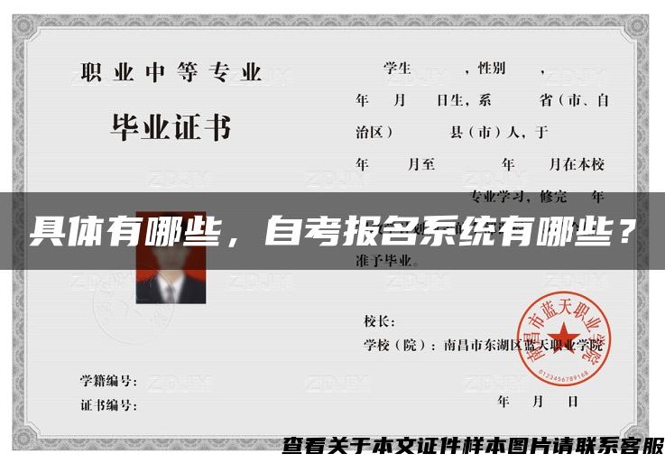 具體有哪些，自考報名系統有哪些？