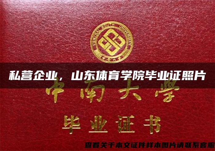 私營企業，山東體育學院畢業證照片
