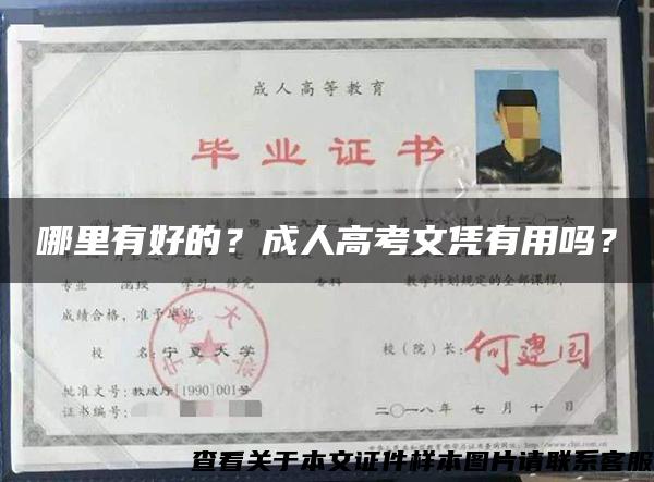 哪里有好的？成人高考文憑有用嗎？