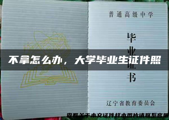 不拿怎么辦，大學畢業生證件照