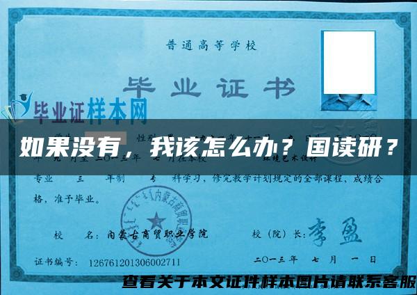 如果沒有，我該怎么辦？國讀研？