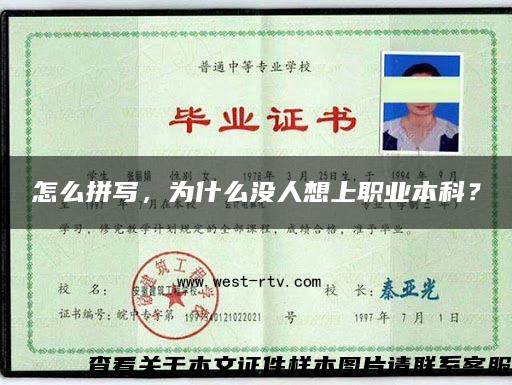 怎么拼寫，為什么沒人想上職業本科？