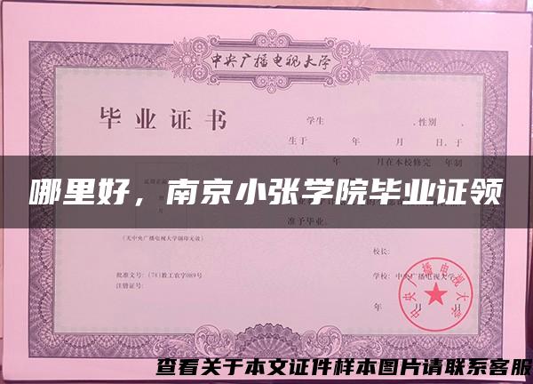 哪里好，南京小張學院畢業證領