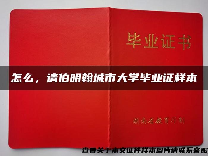 怎么，請伯明翰城市大學畢業證樣本