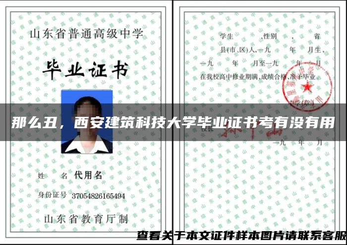 那么丑，西安建筑科技大學畢業證書考有沒有用