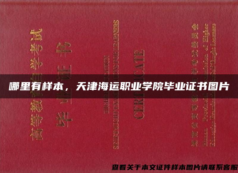 哪里有樣本，天津海運職業學院畢業證書圖片